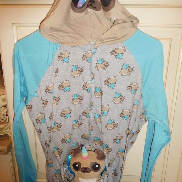 Pugicorn Onesie with Plush